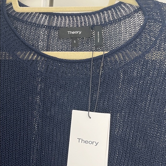 Theory Navy Crew Neck Sweater - Picture 3 of 5